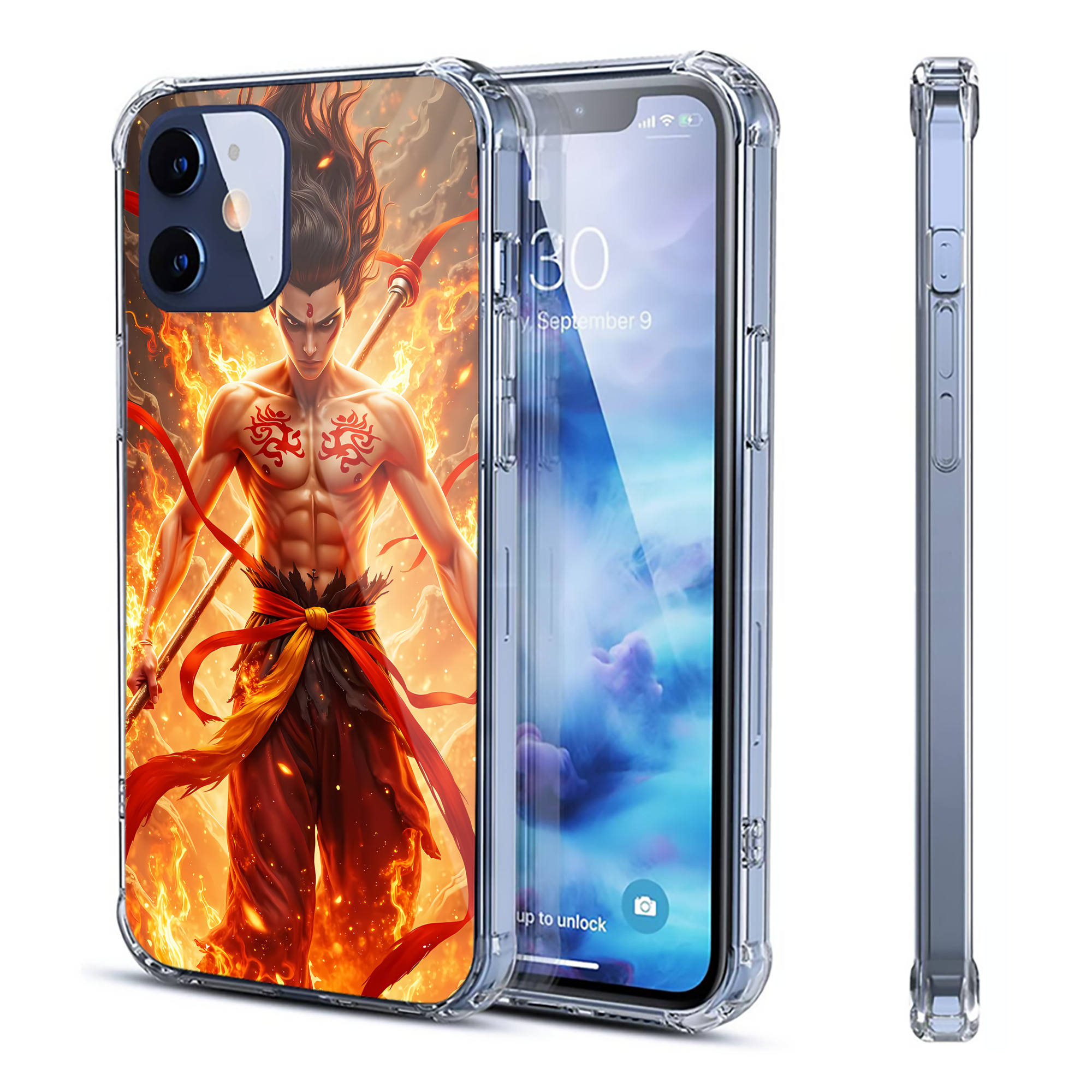 （画像用） Ne Zha 2 ナタ 魔童の大暴れ 【iPhone 12シリーズ対応】透明スマホケース（クリアソフトケース）